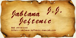 Jablana Jeftenić vizit kartica